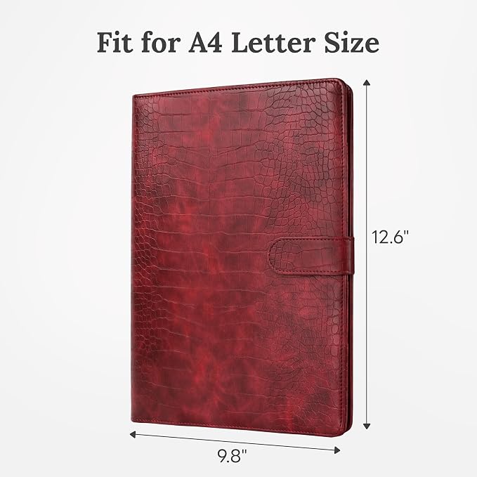 Clipboard Folder Padfolio, Mymazn Writing Portfolio Faux Leather Clipboards - Image 3