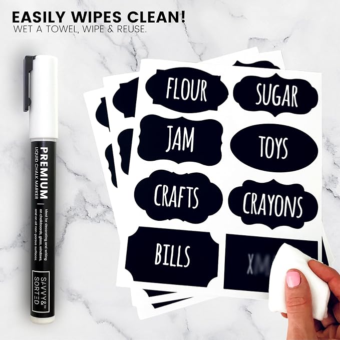 96 Chalkboard Labels for Storage Bins, Chalkboard Stickers - Image 7