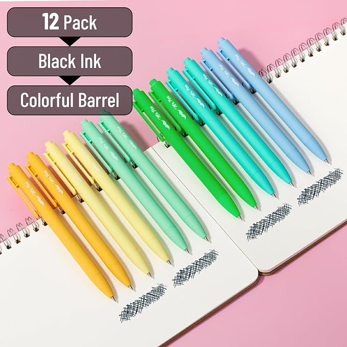 Mr. Pen- Retractable Gel Pens, 12 Pack, Fresh Color Barrels | Fine Point 0.5mm - Image 2