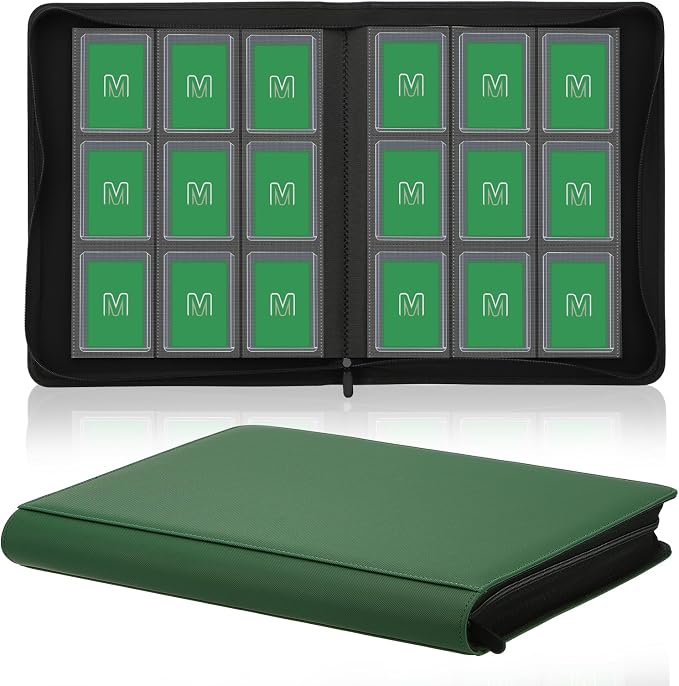 Toploader Binder, Trading Card Binder Storage Hold up 288 Cards 9-Pocket Top by MOSLA
