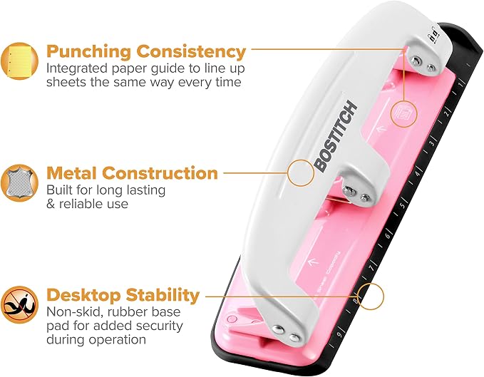 PaperPro inCOURAGE 12 Reduced Effort 3-Hole Punch, 12 Sheets - Image 7