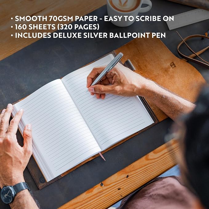 Moonster Leather Journal Refillable Notebook - Image 3