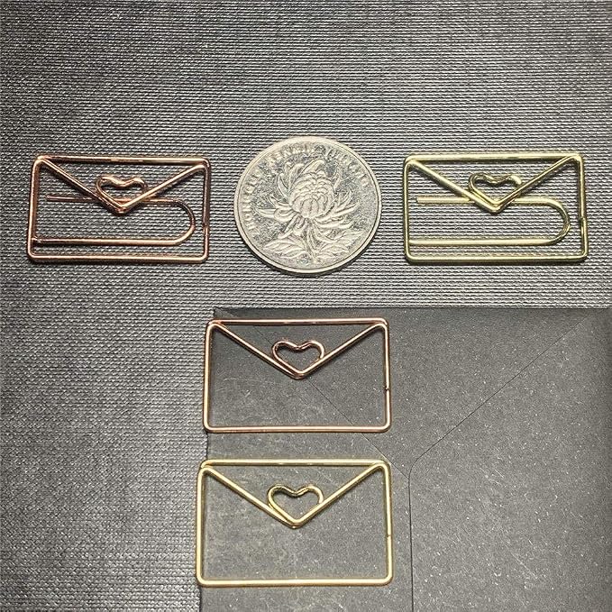 OWLFAVO 40pcs Envelope Shape Paper Clips - Image 6
