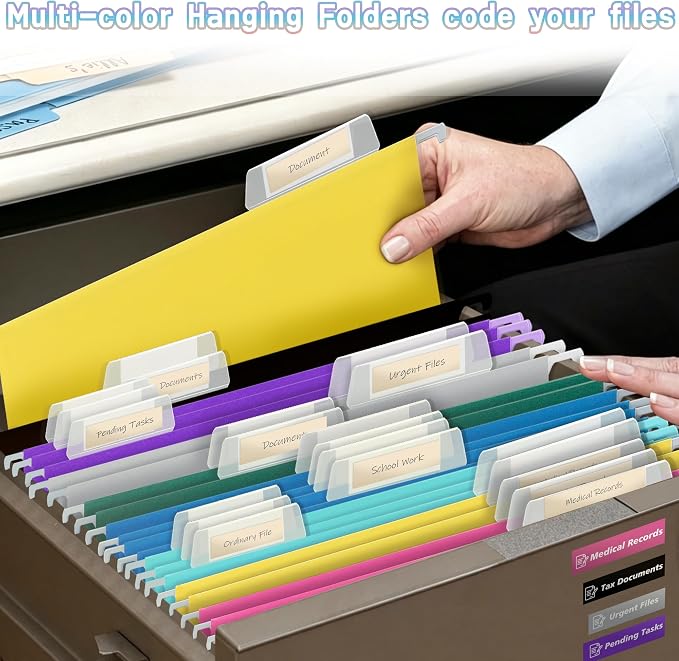 25 Packs Hanging File Folders, Designed - Image 6