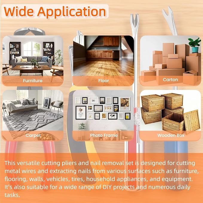 4 Pcs Staple and Nail Puller Tool Kit Set - Image 8