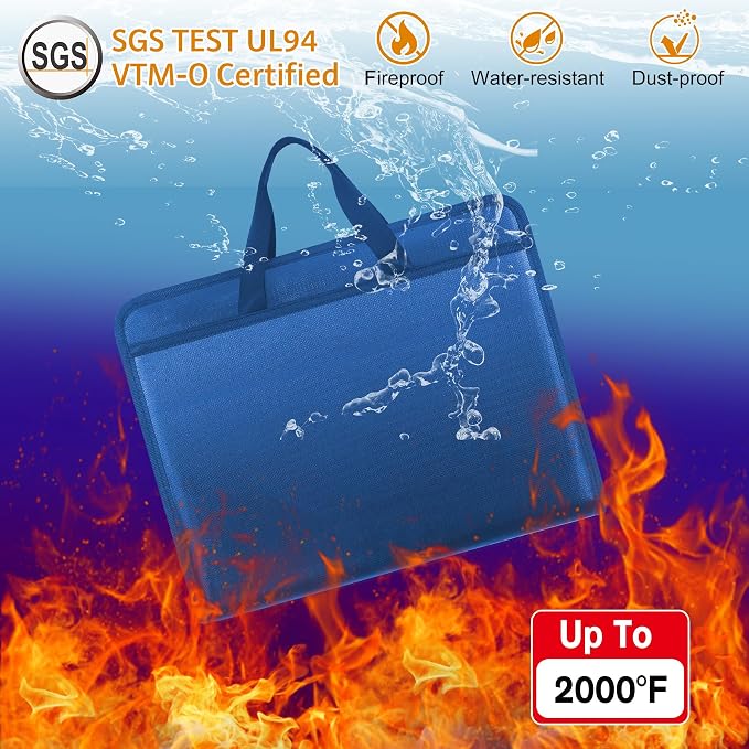 onvvippiv File Organizer Fireproof Expanding Accordion File Folder | Document - Image 2