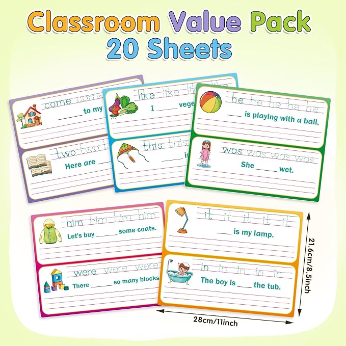Sight Words Flash Cards Sentence Building - Image 3