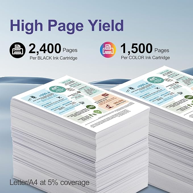 LC20E Super High Yield Ink Cartridge Set Replacement for Brother LC20EBK LC20EC LC20EM LC20EY LC20E XXL Ink Cartridges MFC-J5920DW MFC-J985DW MFC-J775DW MFC-J985DWXL Printer (2BK/C/M/Y, 5 Pack)-DeskLoop Office