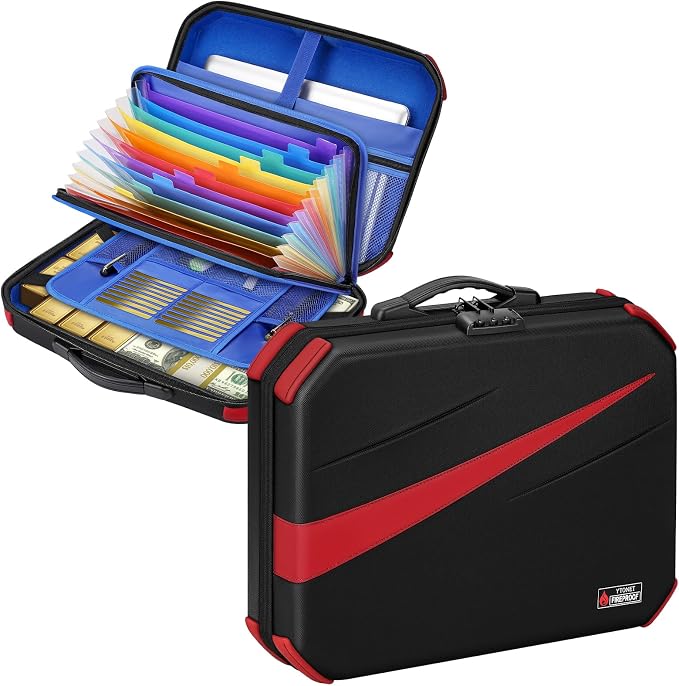 Ytonet Accordion File Organizer, Hard Case Document Box by YTONET
