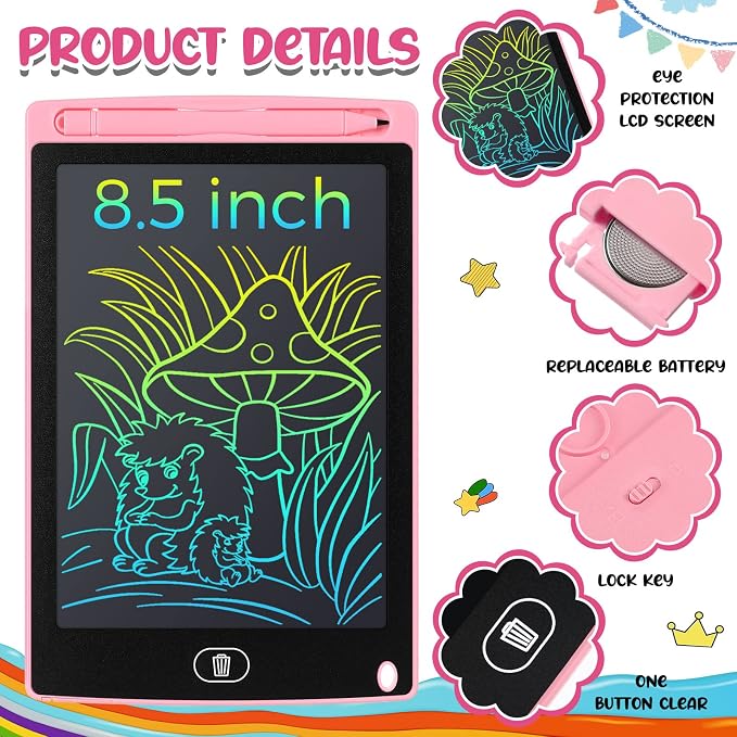 Zhehao 24 Pieces LCD Writing Tablet Doodle Board 8.5 Inch Colorful Reusable - Image 2