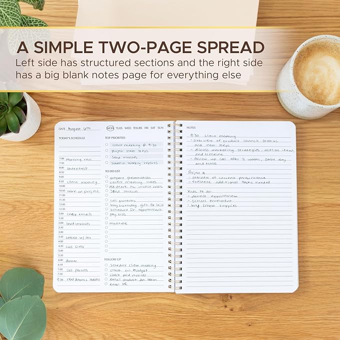 Simple Daily Planner Undated & To Do List Notebook: - Image 5