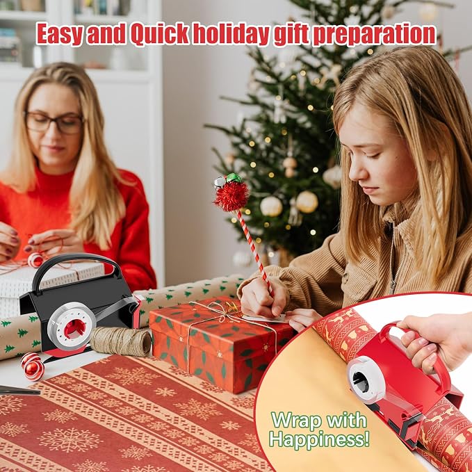 2-Pack Wrapping Paper Cutter & Tape Dispenser - Image 6
