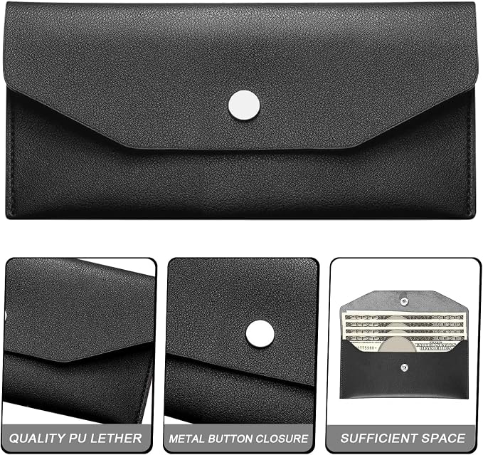 Pu Leather Cash Envelope Wallet - Image 4