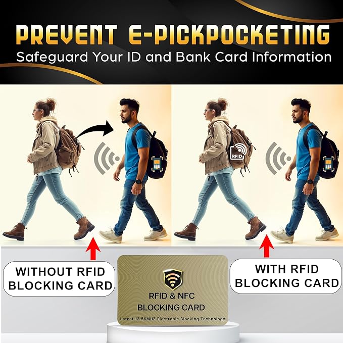 SaiTech IT RFID Blocking Cards, 2 Pack One Card Protects Entire Wallet Purse - Image 3
