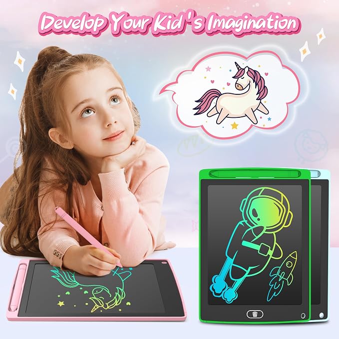 3 Pack LCD Writing Tablet, Colorful Toddler Drawing Tablet Doodle Board - Image 7