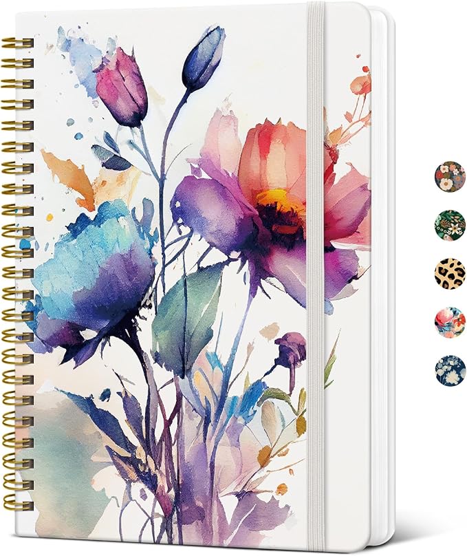 Taja Lined Spiral Journal Notebook by Taja