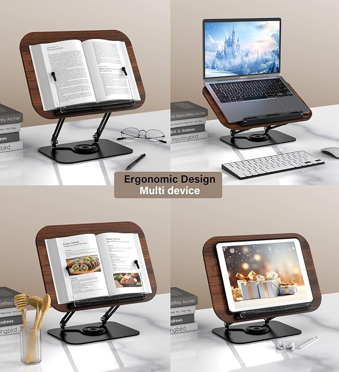 Adjustable Book Stand for Reading – Durable Build Quality, 360° Rotating Base - Image 7