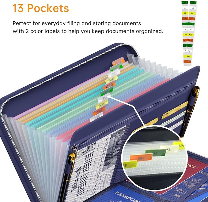 Tamfile Fireproof Accordion File Organizer - Image 7