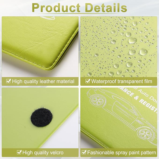 UYYE Car Registration and Insurance Card Holder, Vehicle Glove Box Car Organizer - Image 3