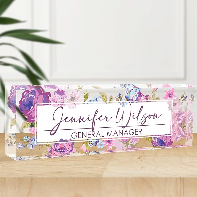 Personalized Office Name Plate, Custom Name Plate by Flpoxzd