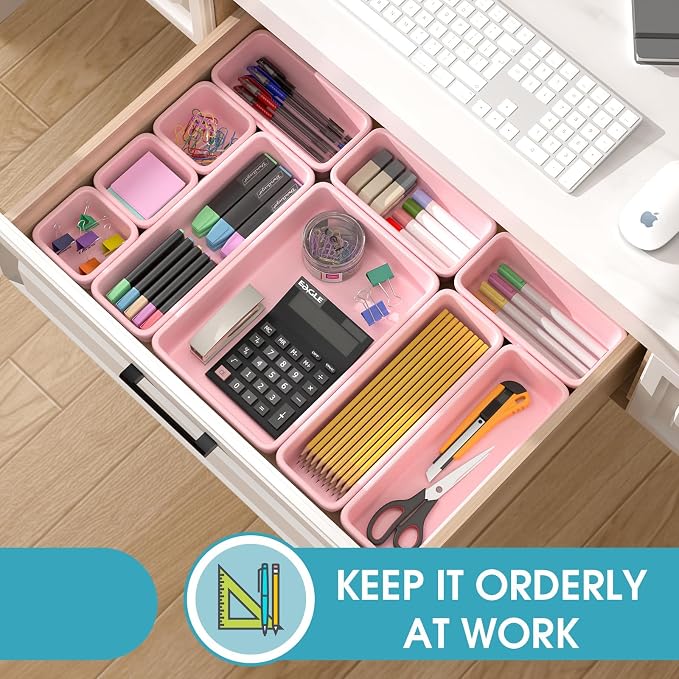 25 PCS Drawer Organizer Set, 4 Size Makeup Drawer Divider Organizer - Image 4