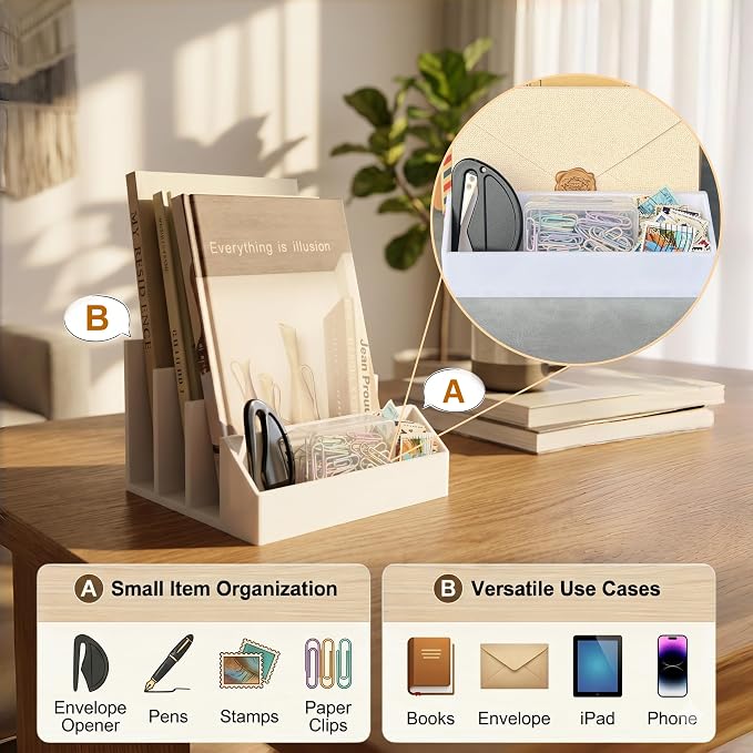 2 Pack 3-Slot Mail Organizer for Desk - Image 5