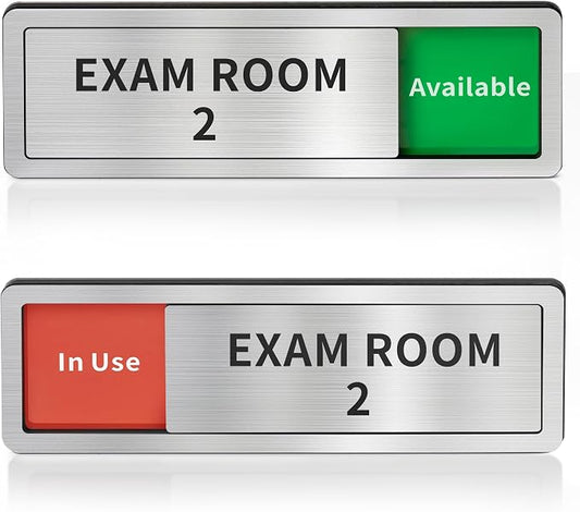Exam Room Sign, Exam Room Numbers, In Use/Available Slider Door Signs by Abudada