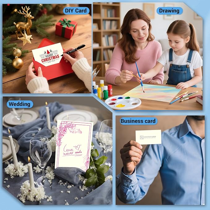 Cardstock 8.5 x 11, Thick Printer Paper, Card Stock Paper 200 gsm, 80 Sheets - Image 7