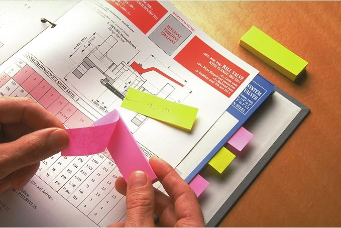 Post-it Page Markers, 1/2 in x 2 in, 100 Sheets/Pad, 5 Pads/Pack - Image 9