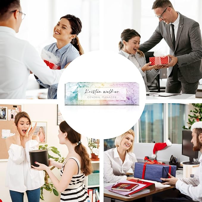 Personalized Office Name Plate for Desk, Custom Employee Appreciation Gifts - Image 5