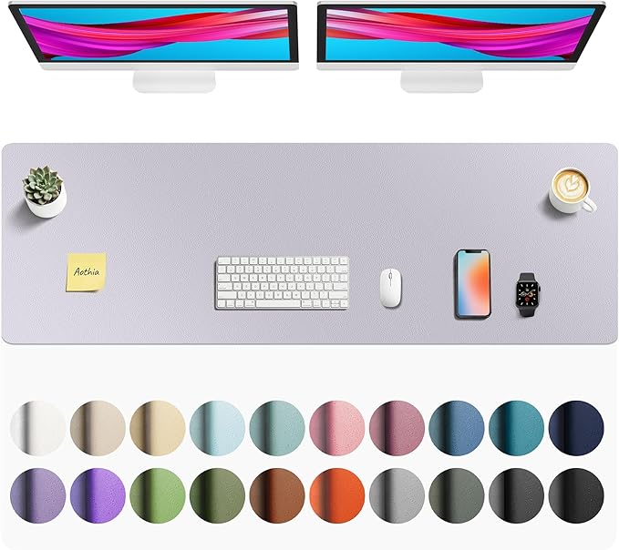 Aothia Faux Leather Desk Mat by AothiaSimpleNaturalUnique