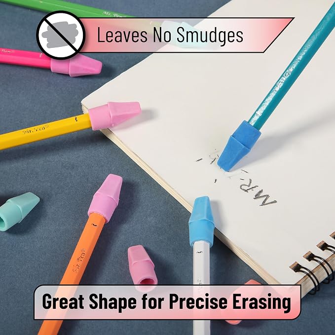 Mr. Pen- Pencil Erasers Toppers, 500 Pack, Latex Free, No Smudge | Mr Pen - Image 5