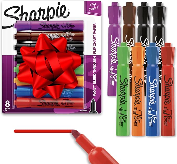 Sharpie Flip Chart Markers, Bullet Tip, Squeak-Free, Back to School, Teacher by Unknown