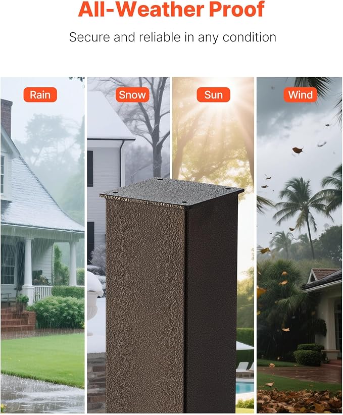 VEVOR Mailbox Post, Steel In-Ground Mounting Mail Box Stand - Image 5