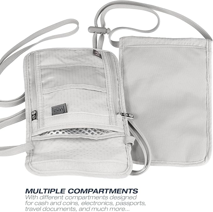 Lewis N. Clark RFID Blocking Stash Neck Wallet, Travel Pouch + Passport Holder - Image 5