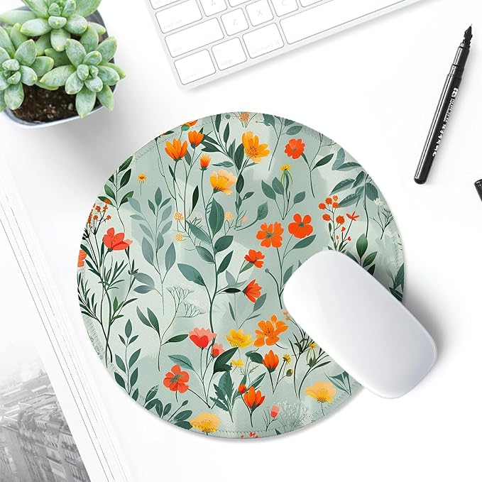 ITNRSIIET Round Mouse Pad with Stitched Edge Premium-Textured Waterproof - Image 6