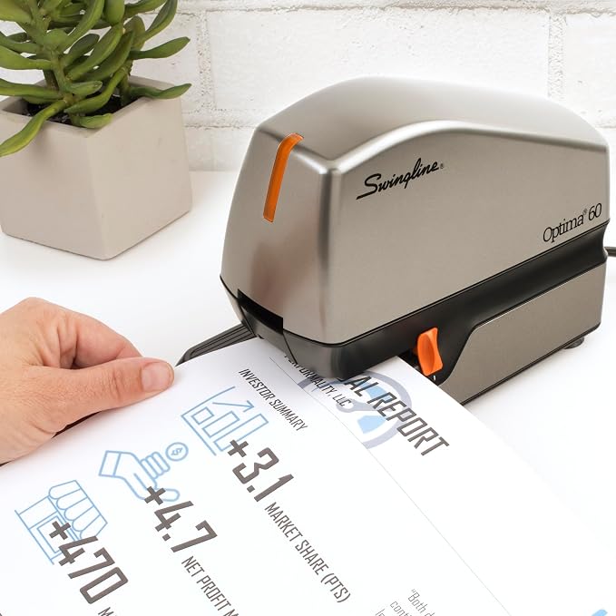Swingline Electric Stapler, 60 Sheet Capacity, Optima 60, Jam Free, Auto or - Image 2