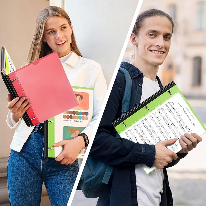 WOT I 4-Pack Telescoping 3 Ring Binder, Expandable Flexible Binder - Image 5