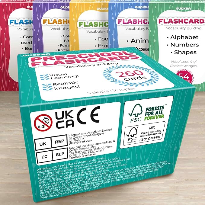 QUOKKA 260 Flash Cards for Kids Ages 3-5 - Image 8