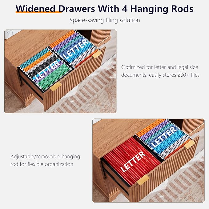 JXQTLINGMU 2 Drawer File Cabinet - Image 3