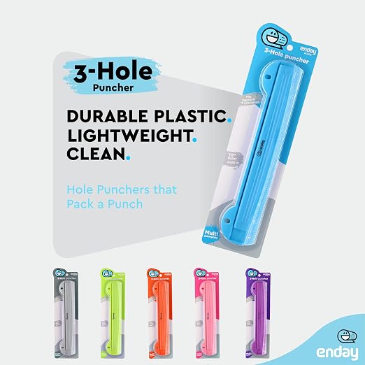 3 Hole Punch Blue, Portable Hole Puncher - Image 4