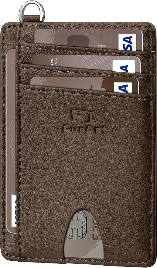 FurArt Slim Minimalist Wallet RFID Credit Card Holder by FurArt