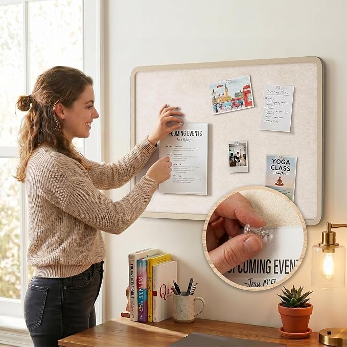 Bulletin Board Decorative Felt Foldable Vision Photo Pin Boards | 48 x 36 - Image 6