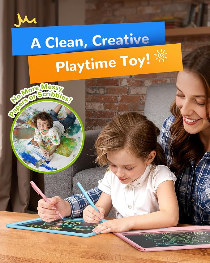 KOKODI LCD Writing Tablet, 12 Inch Colorful Toddler Doodle Board Drawing Tablet - Image 6