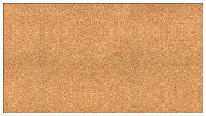 Amanti Art Natural Cork Board for Wall, 31x55 Vision Board with White Frame, Oversize Corkboard Office Decor for Home Organization, Modern Corkboard Pinboard to Display Items for Home Organization in-DeskLoop Office