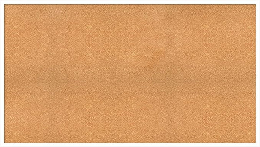 Amanti Art Natural Cork Board for Wall, 31x55 Vision Board with White Frame, Oversize Corkboard Office Decor for Home Organization, Modern Corkboard Pinboard to Display Items for Home Organization in-DeskLoop Office