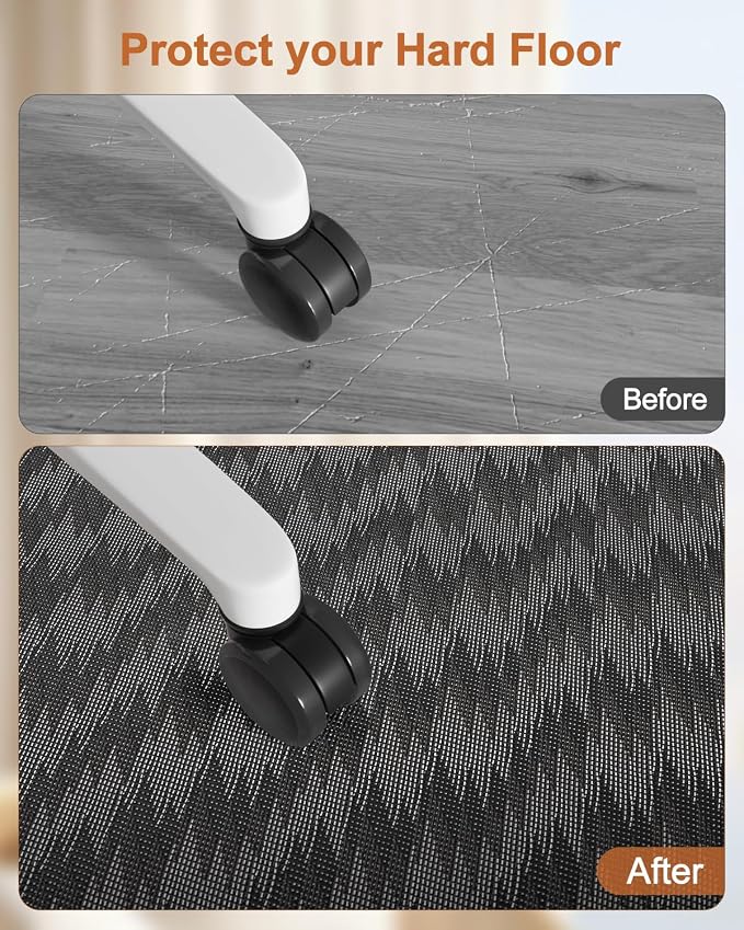 Blvornl Large Office Chair Mat for Hardwood Floor, Rolling Chair Mat for Hard - Image 4