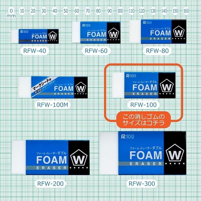 Sakura Crepas Eraser Foam Eraser Double 100 5 Pieces RFW100-5P - Image 6