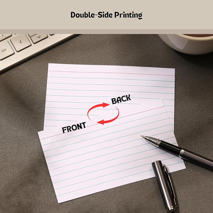 Extra Heavyweight 3x5 Inch Ruled Index Cards, Made of 92lb Weight Thick Paper - Image 4