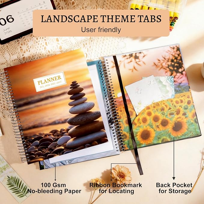 CAGIE Planner 2026-2027 18 Month July 2026-Dec 2027 Hourly Daily Calendar - Image 3